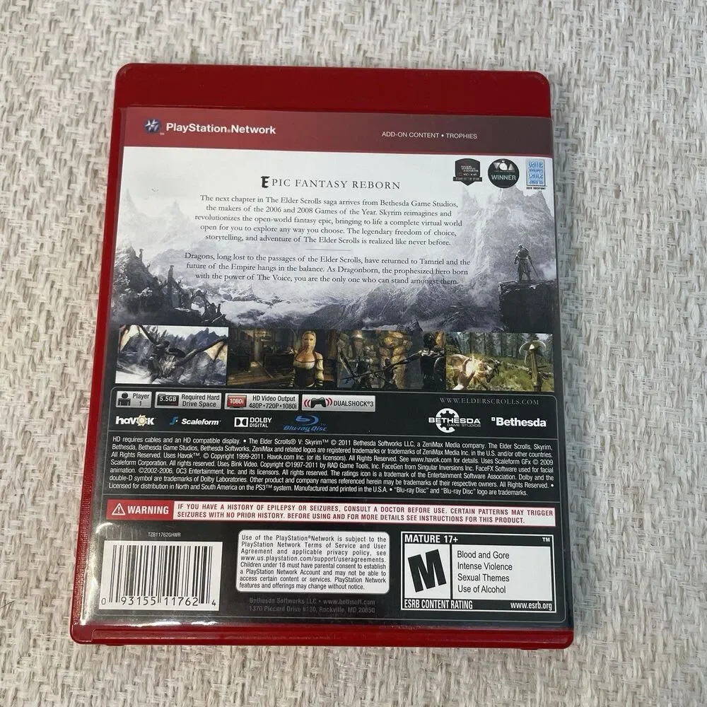 The Elder Scrolls V: Skyrim PS3 Video Games Greatest Hits Edition